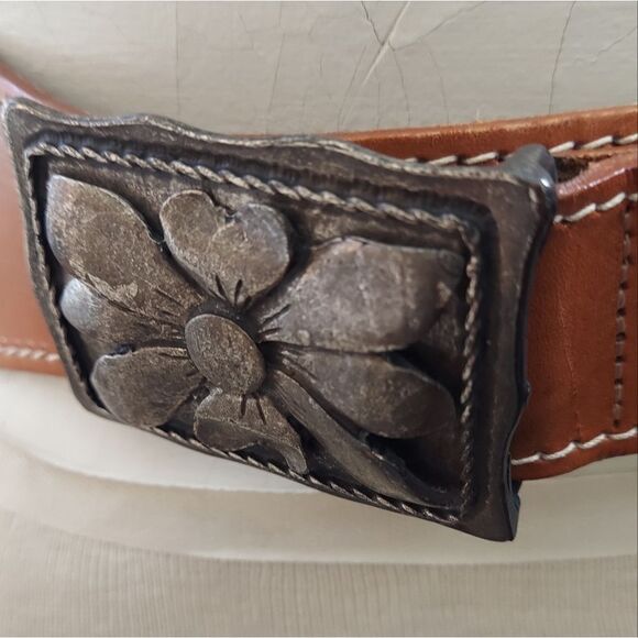 Vintage Express Braided Raffia Leather Belt Size S - Picture 2 of 10